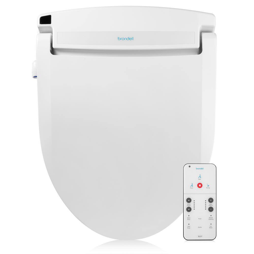 Brondell Swash Select Electric Bidet Seat for Round Toilets in White BL97-RW