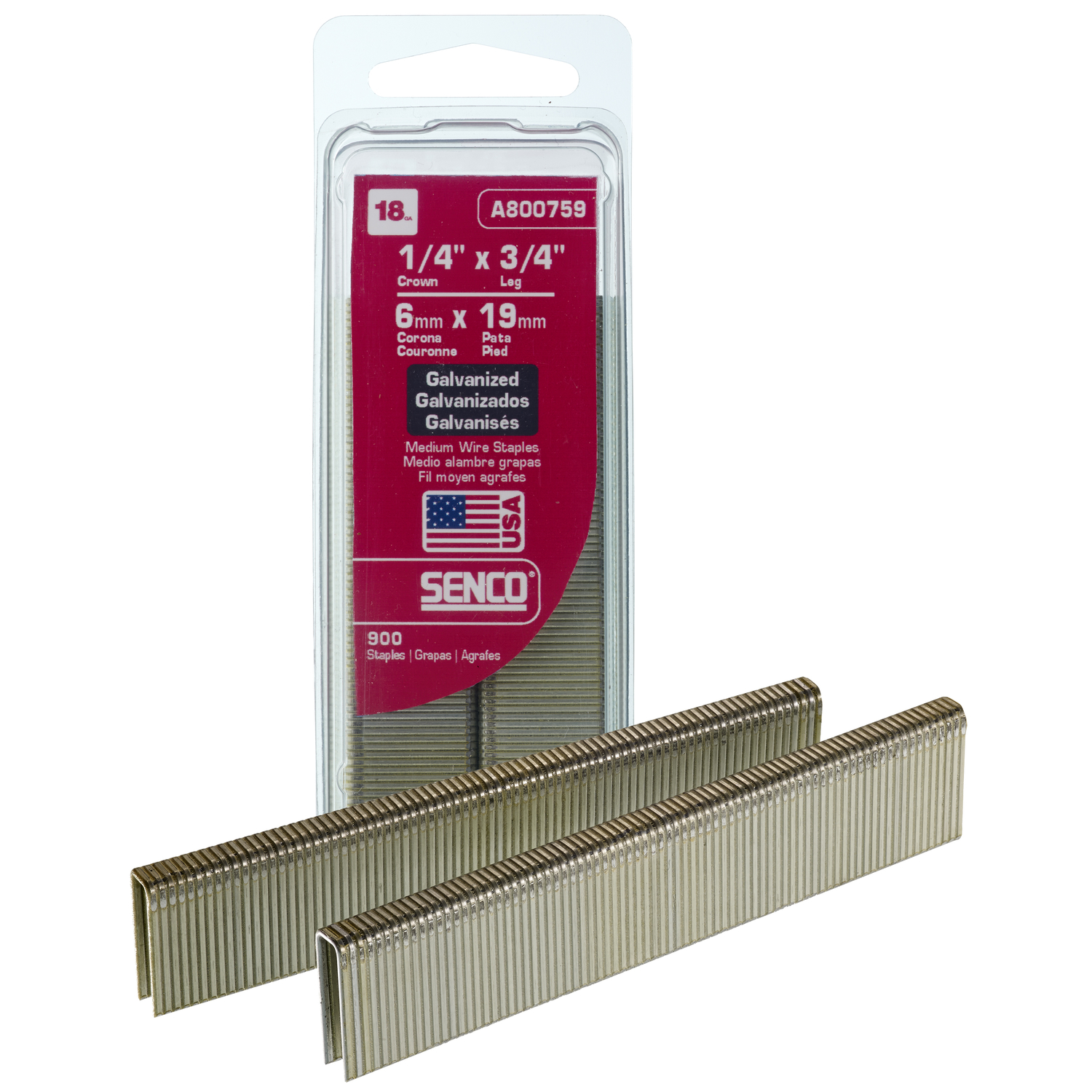 Senco 1/4 in. W X 3/4 in. L 18 Ga. Narrow Crown Finish Staples 900 pk