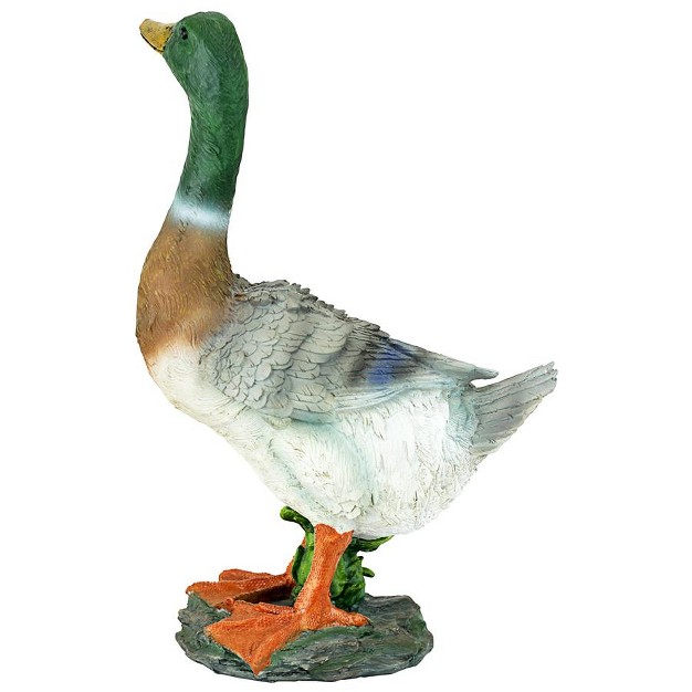 Design Toscano Mallard Duck Statue Multicolored