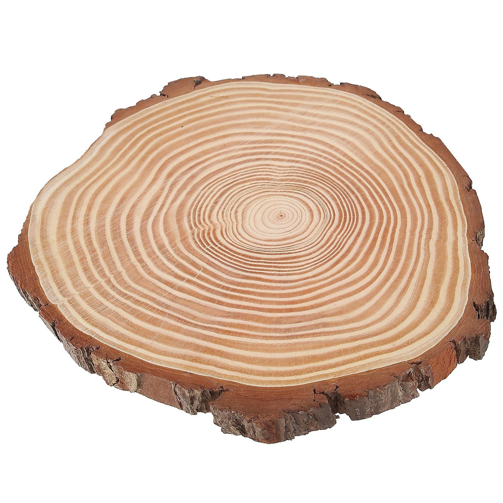 Natural Wood Slices Unfinished Wood Circles Ornaments Irregular Wood Slices With Bark29x26cm/11.4x10.2in