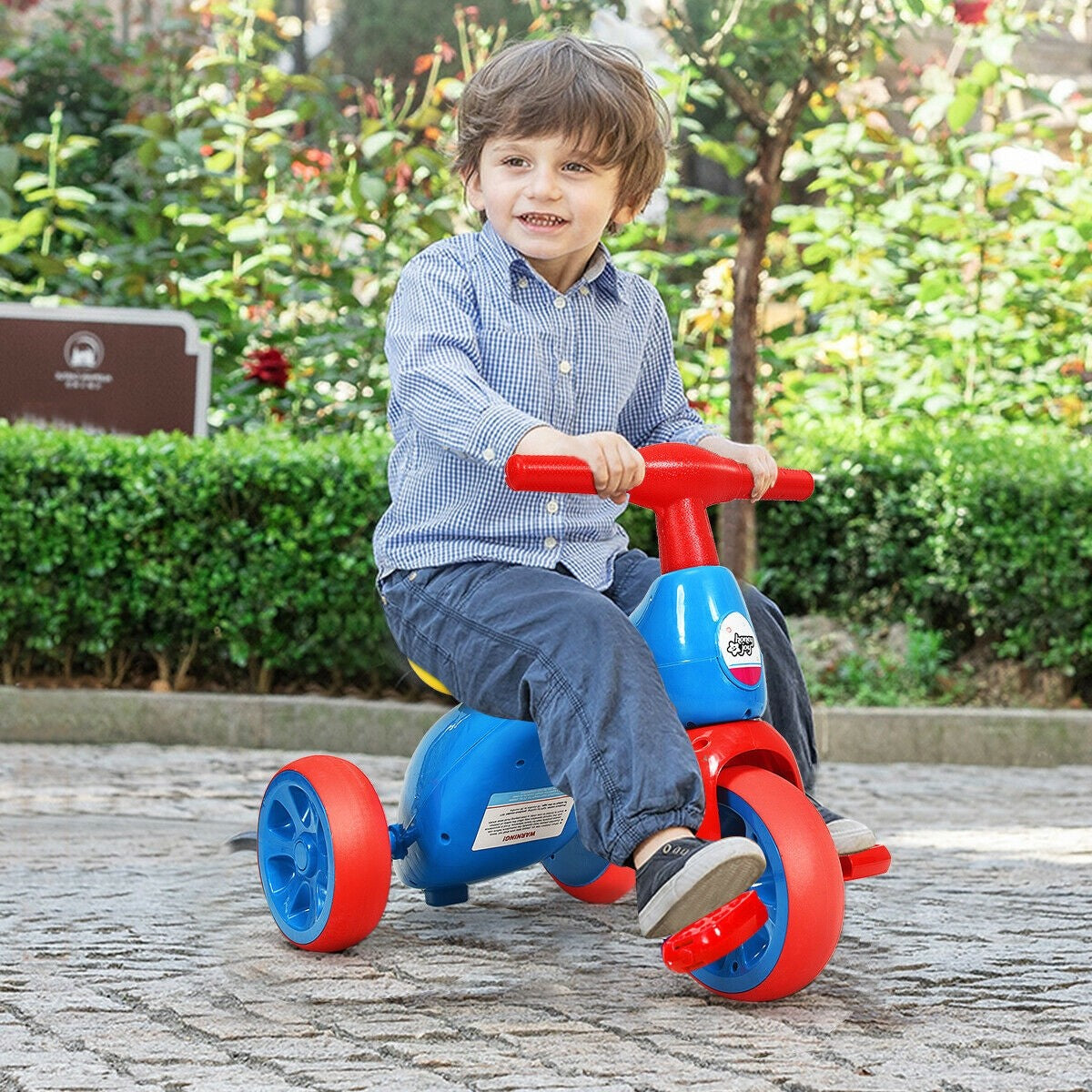 Kids Tricycle, Baby Balance Bike Walker with Foot Pedals