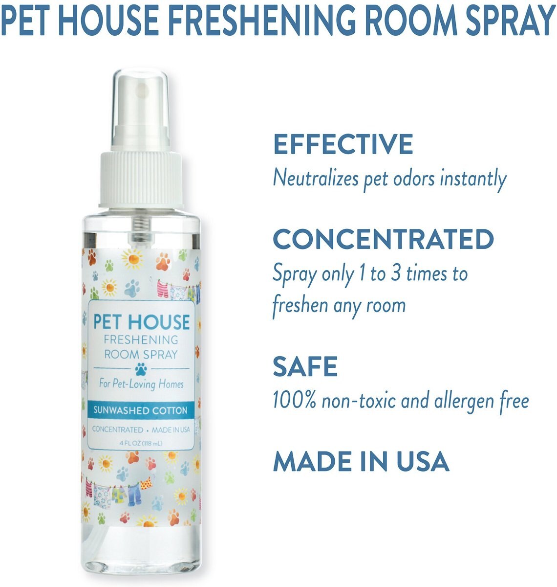 Pet House Sunwashed Cotton Freshening Room Spray