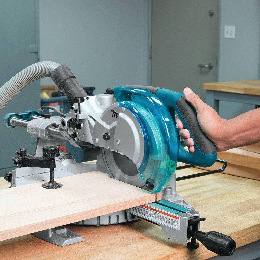 Makita 10.5 Amp 8-12 in. Corded Single Bevel Sliding Compound Miter Saw w Electric Brake Soft Start LED Light and 48T Blade LS0815F