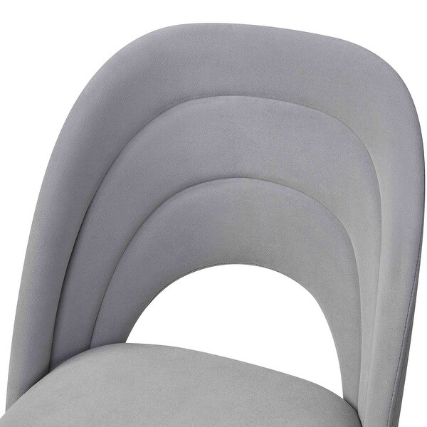 Sia Modern Velvet-upholstered Dining Chair w/ Splayed Steel Legs