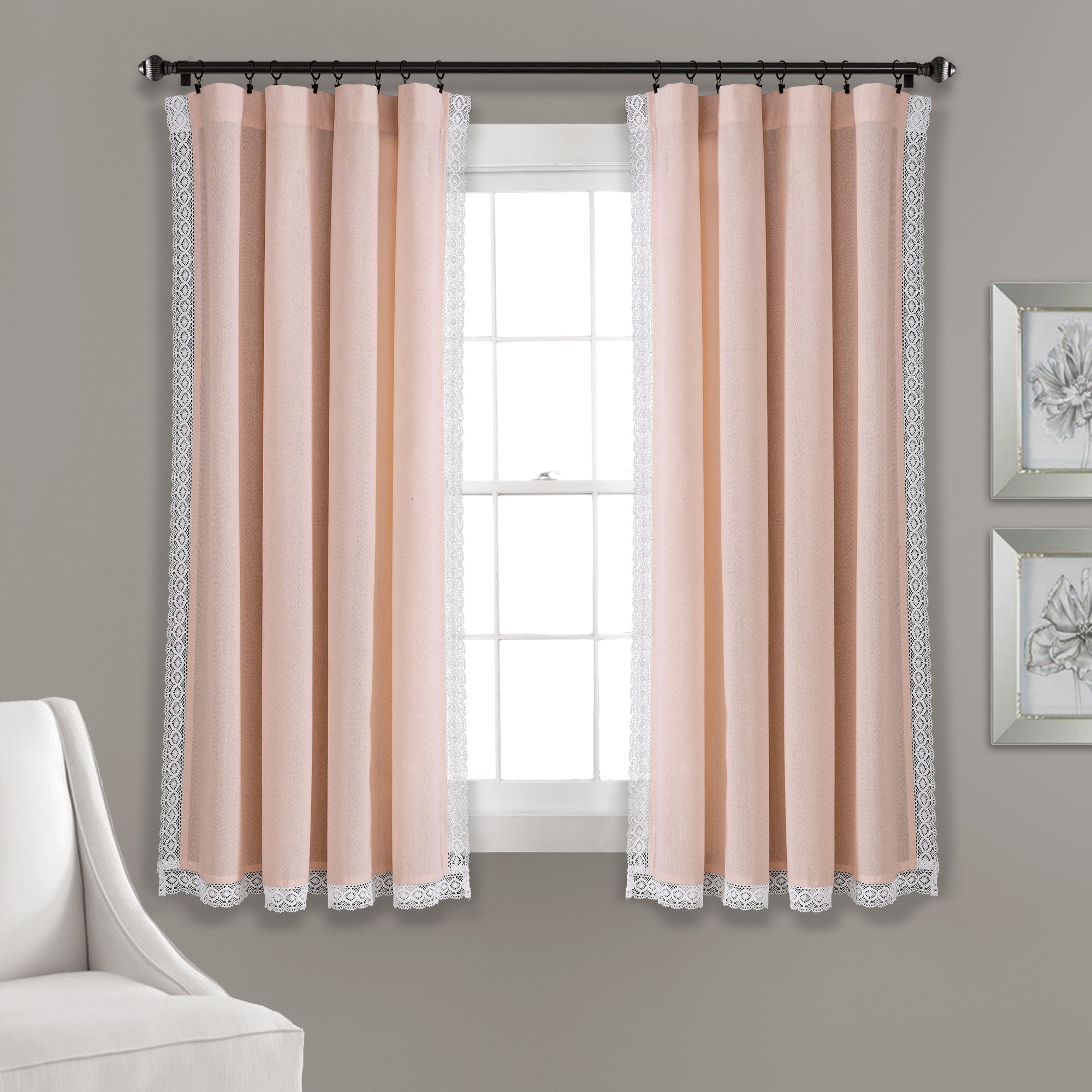 Rosalie Faux Linen Window Panel Set