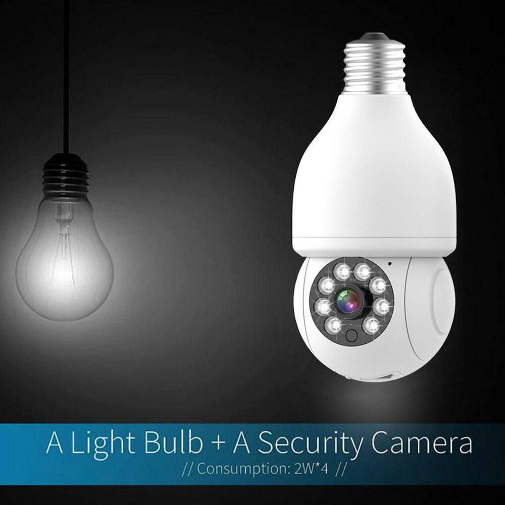 LiVIE Wired Indoor Wi-Fi Light Bulb Security Camera with Motion Detection and 2-Way Audio SWC004