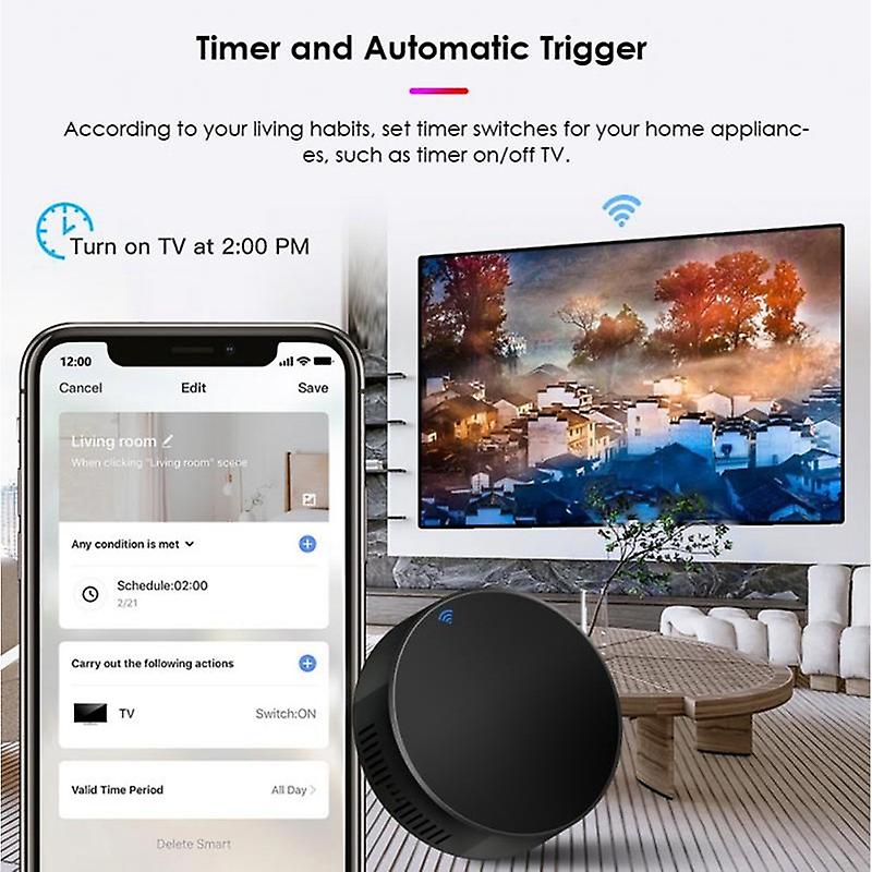 Tuya 5g Wifi Ir Universal Remote Control Smart Home Control Stb Tv Air Conditioning Voice Control Family Sharing Diy App Remote Control Timing Switch