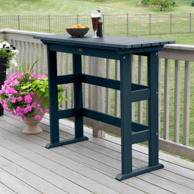 Lehigh Bar Height Rectangle Outdoor Table Federal Blue Highwood