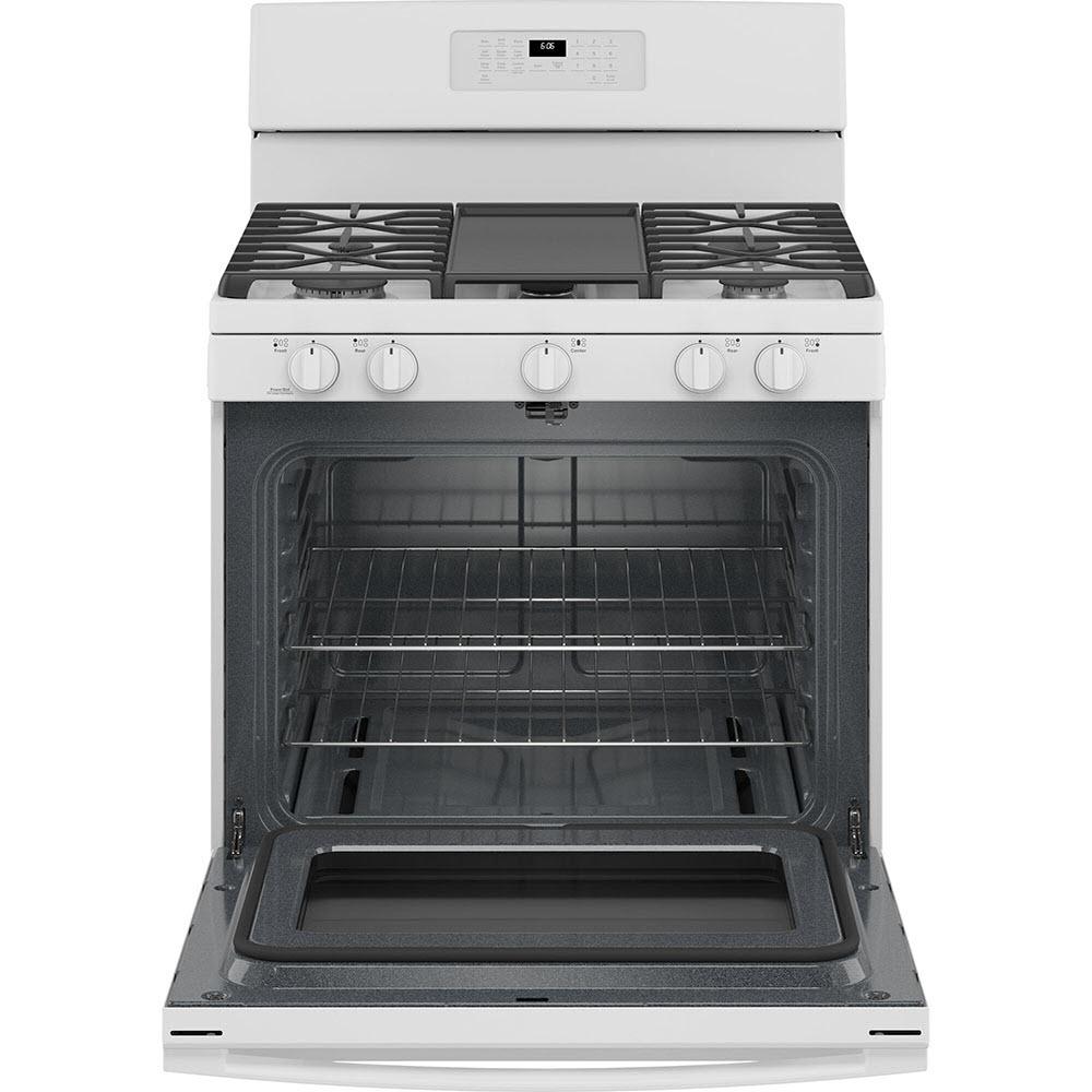 GE 30-inch Freestanding Gas Range with Self-Clean Oven JCGB660DPWW