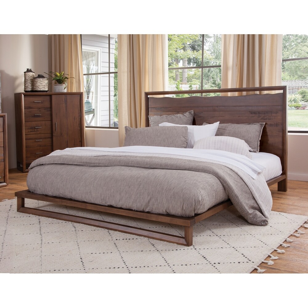 Carbon Loft Distressed Mocha Lynwood Platform Bed