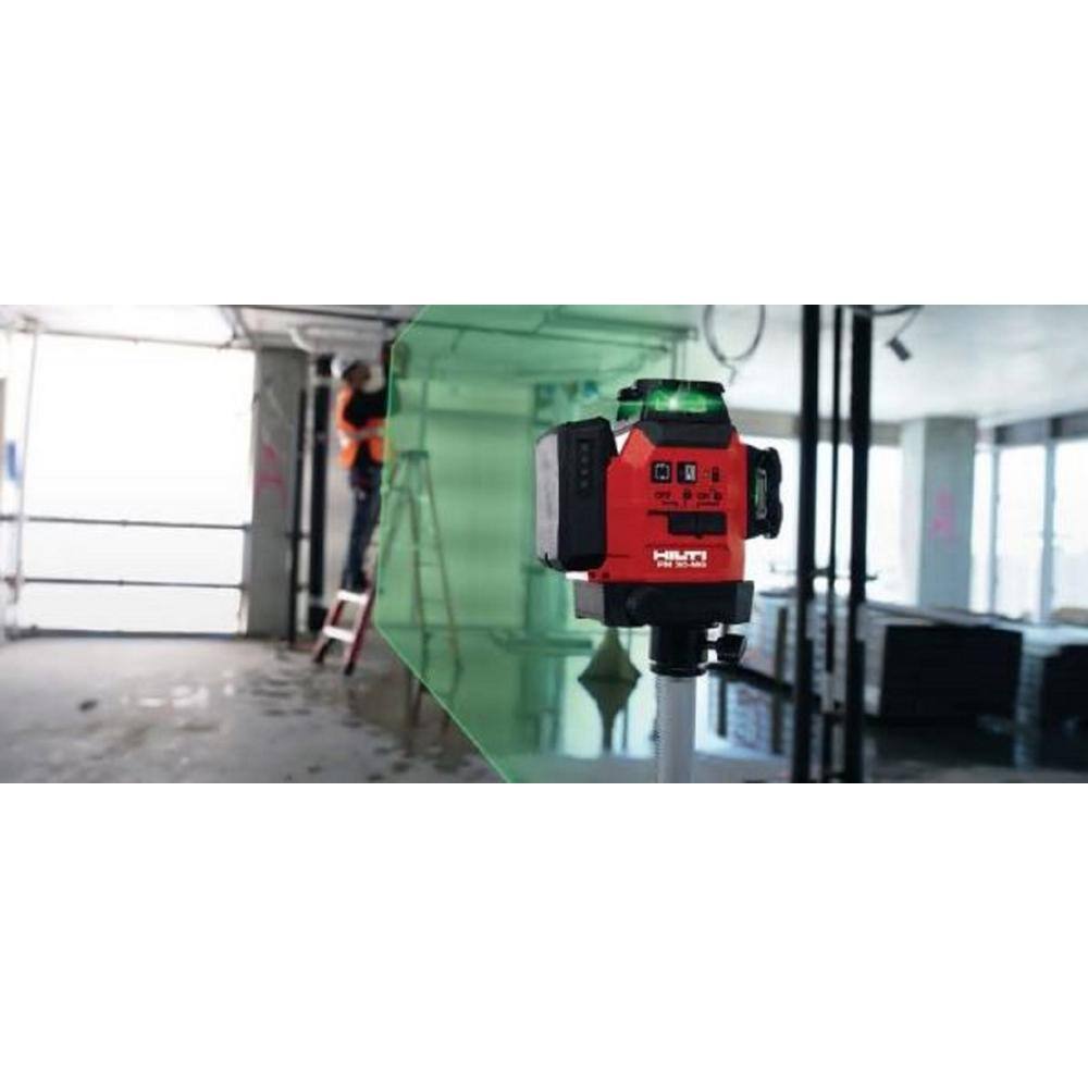 Hilti 33 ft. PM 30-MG Multi-Green Line Laser Level with Magnetic Bracket and Hard Case (Batteries not included) 2227742