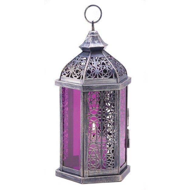 Metal Enchanted Outdoor Lantern Purple Zingz amp Thingz