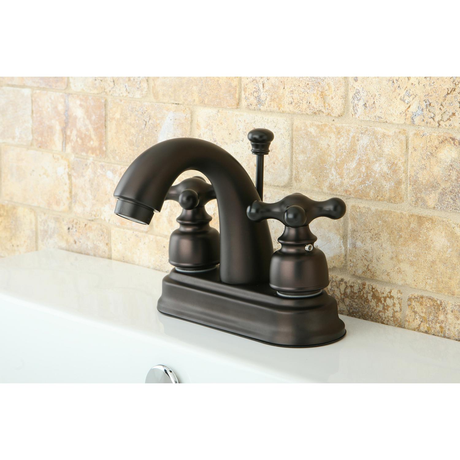 Kingston Brass KB5615AX 4-Inch Centerset Lavatory Faucet， Oil Rubbed Bronze