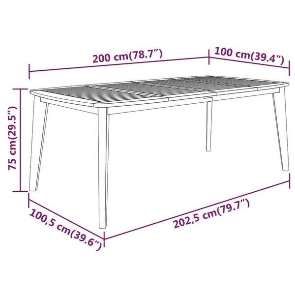 vidaXL 3/5/7/9 Piece Patio Dining Set Solid Wood Acacia