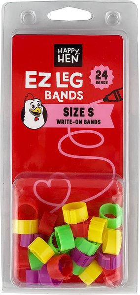 Happy Hen Treats EZ Chicken Leg Bands， 24 count