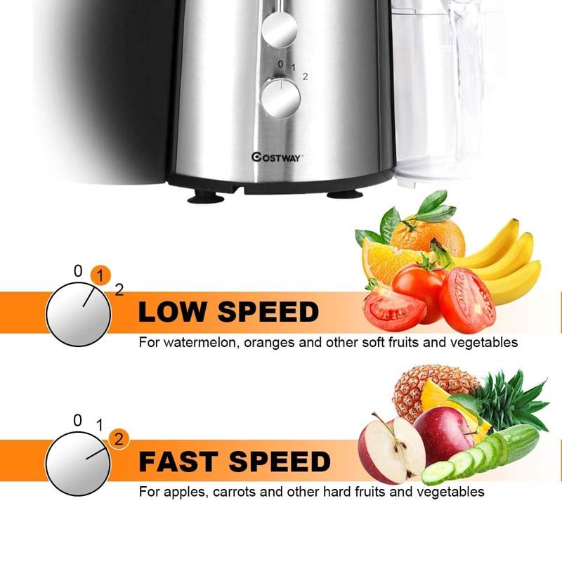 Centrifugal Juicer, 700W Masticating Juicer Extractor, Stainless Steel Juicer Machines with 75mm Wide Mouth, 2 Speed Modes