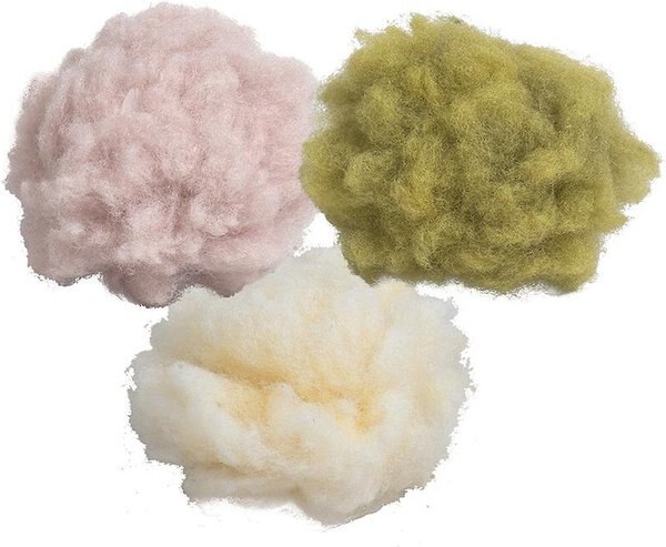 HuggleHounds HuggleFleece Ball Cat Toys， 3-pack