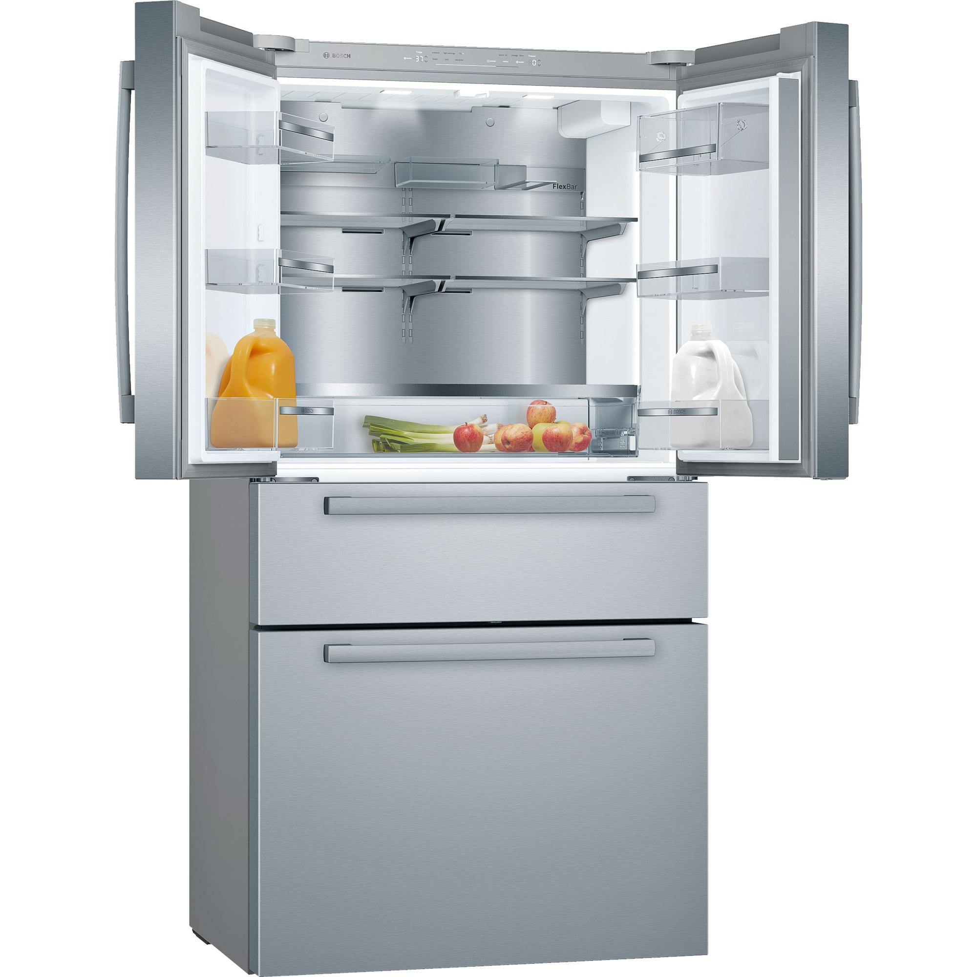 Bosch 36-inch, 21 cu.ft. Counter-Depth French 4-Door Refrigerator with VitaFreshPro™ Drawer B36CL80SNS