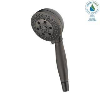 Delta 5-Spray Patterns 1.75 GPM 4.09 in. Wall Mount Handheld Shower Head with H2Okinetic in Venetian Bronze 59445-RB-PK