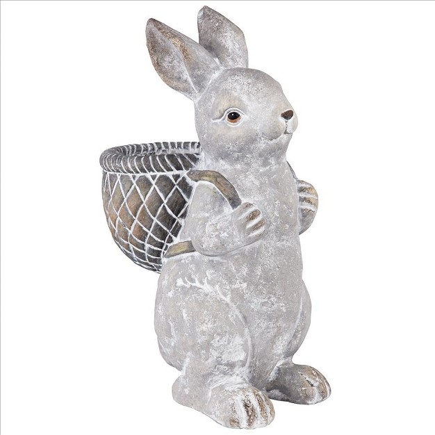 Design Toscano Bunny With Basket Bearing Gifts Easter Rabbit Statue