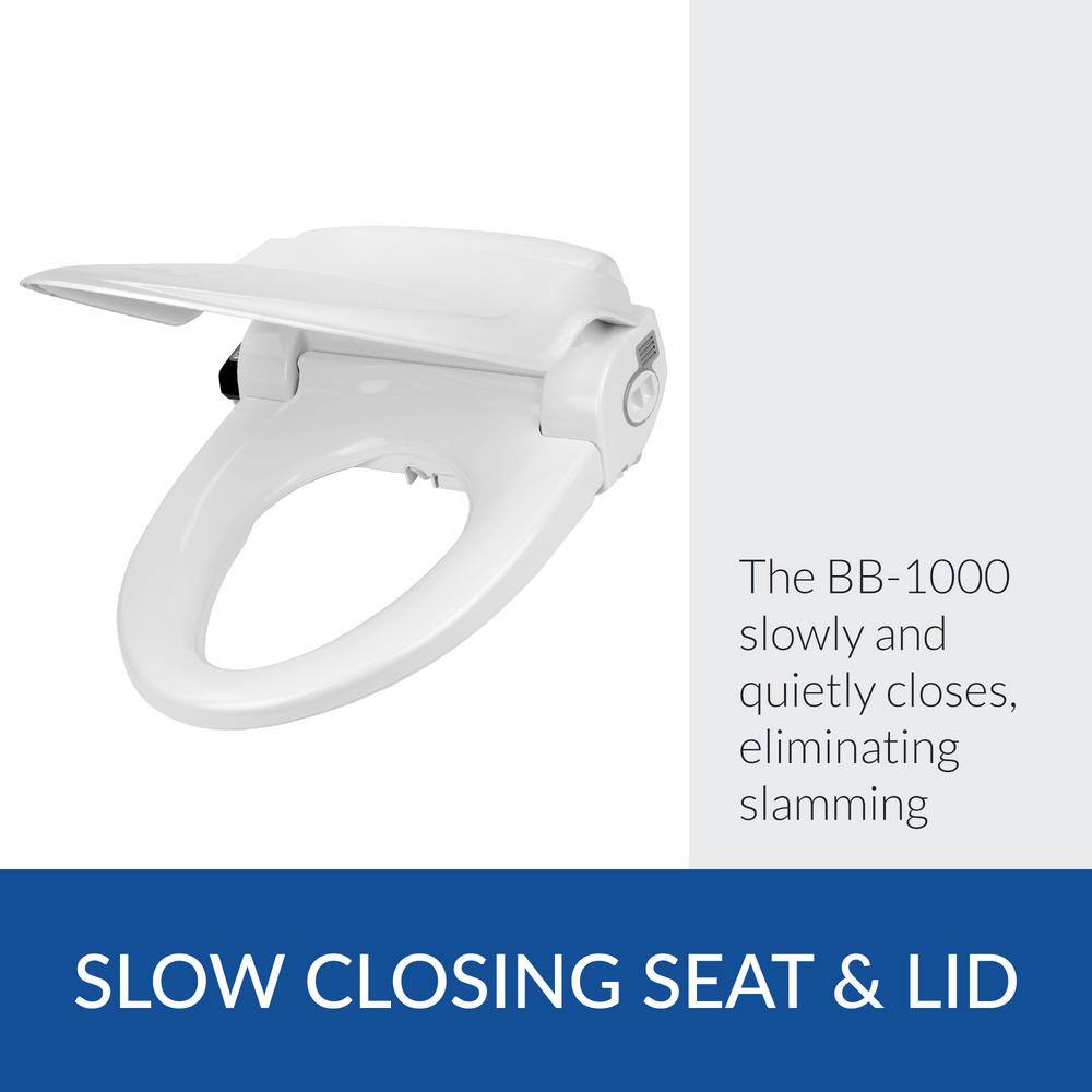 BIO BIDET BB-1000 Supreme Electric Bidet Seat for Elongated Toilets in White BB-1000E