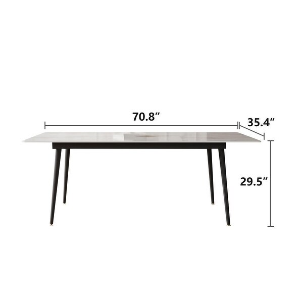 70.8inch Outdoor Rectangular Sintered Stone Dining Table