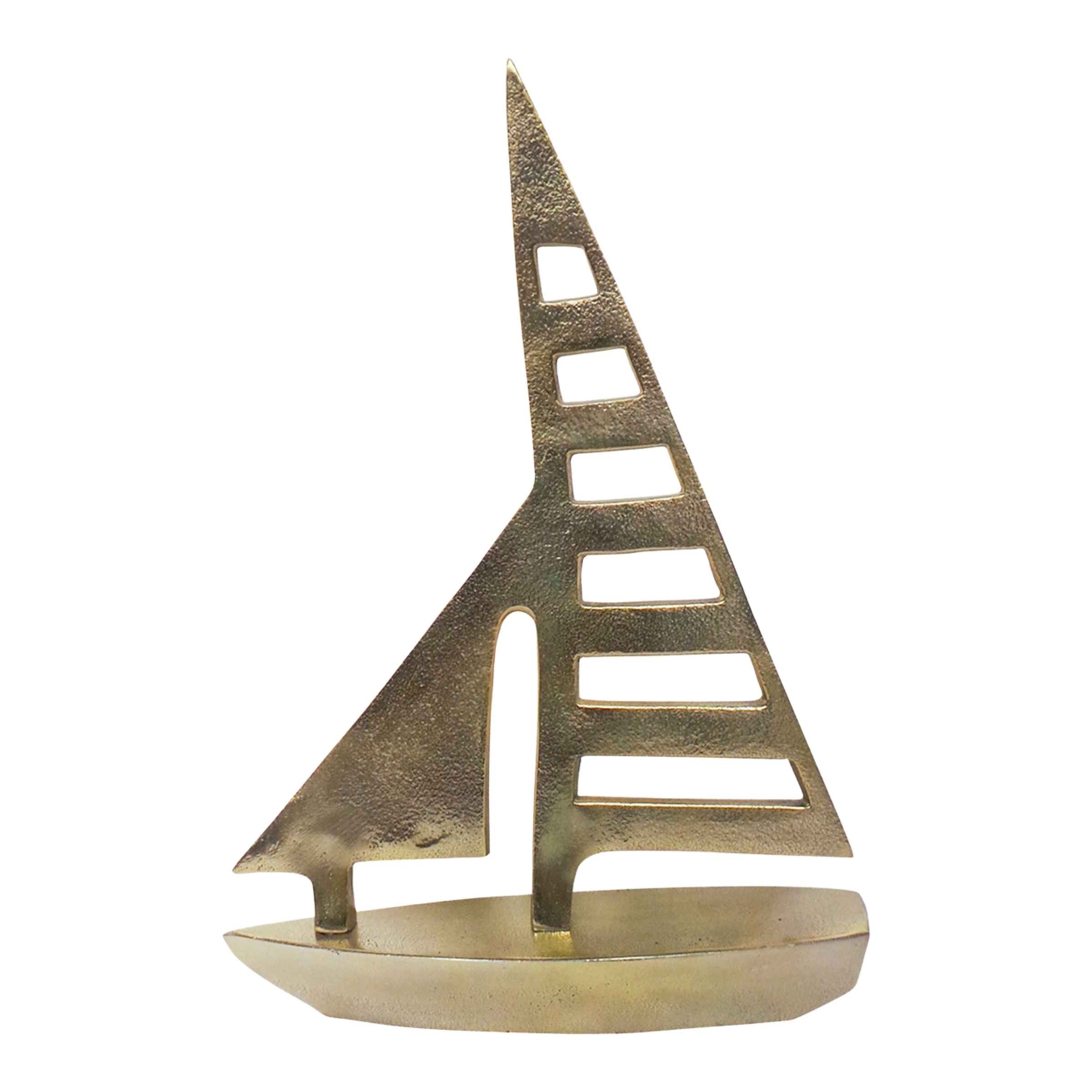 Metal Sailboat 38 Cm - Gold 15261