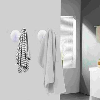 Dyiom 4-Pack Bathroom Wall Hook Holder SUS304 Stainless Steel Coat Robe Clothes Hook J-Hook RobeTowel Hook in White B0967W4C8B