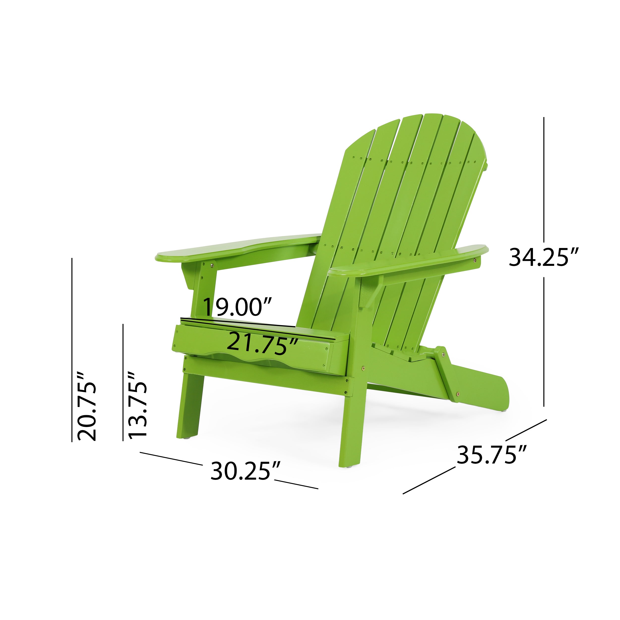 Cartagena Outdoor Acacia Wood Adirondack Chair