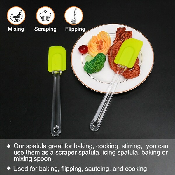 2pcs Flexible Silicone Spatula Heat Resistant Non Stick for Cooking