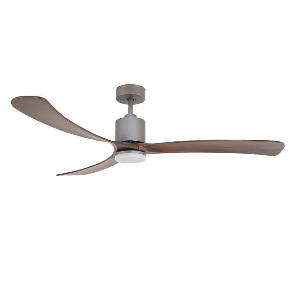 FORNO VOCE Curva 72 in Titanium Body and Black Walnut Wood Blade Voice Activated Smart Ceiling Fan