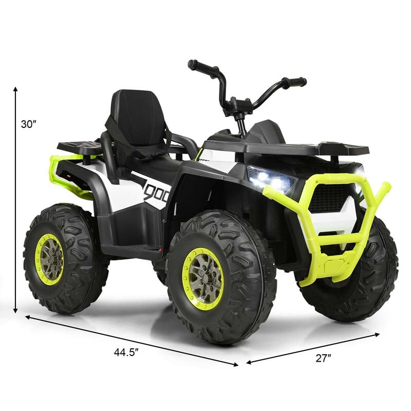 12V Kids Ride-On Electric ATV 4-Wheeler Quad Car Toy with MP3 & LED Lights