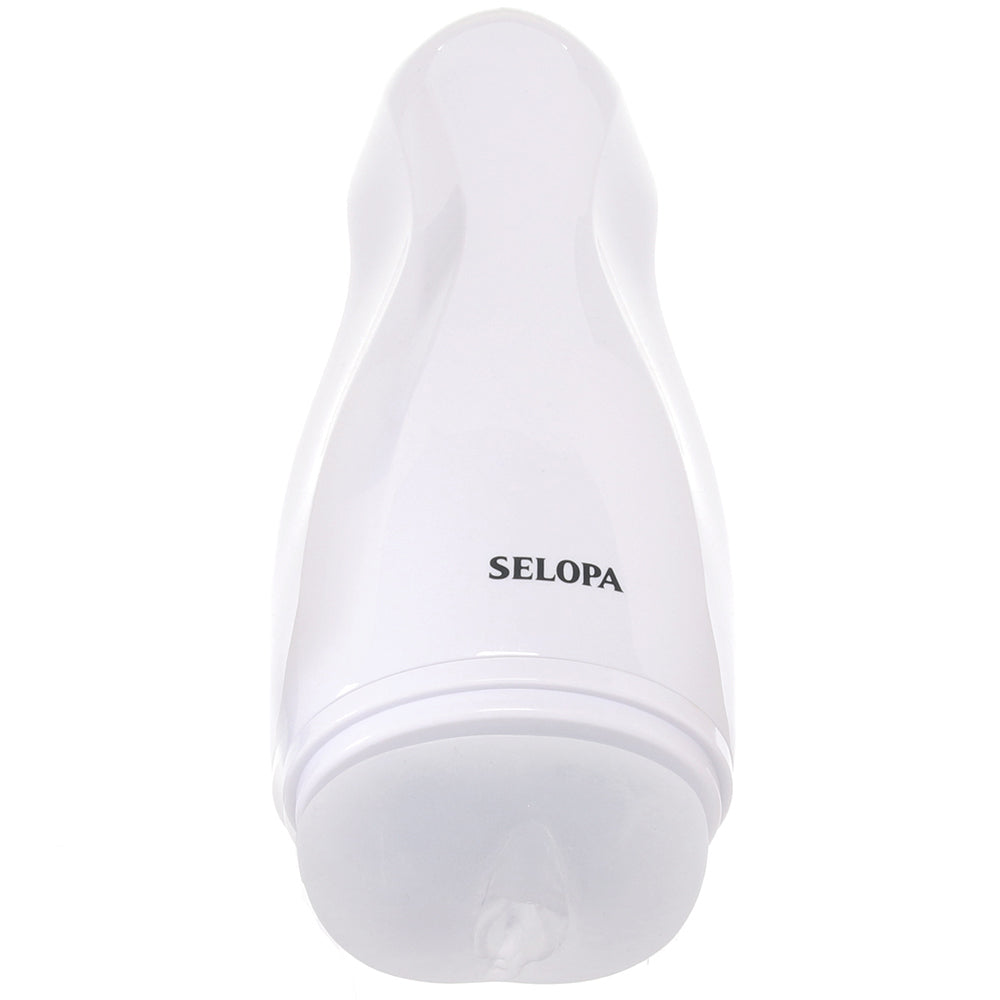 Selopa Pleasure Can Vibrating Stroker in White