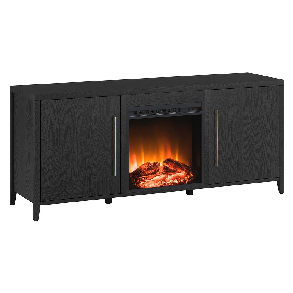 Jasper Rectangular TV Stand with Log Fireplace for TV's up to 65\