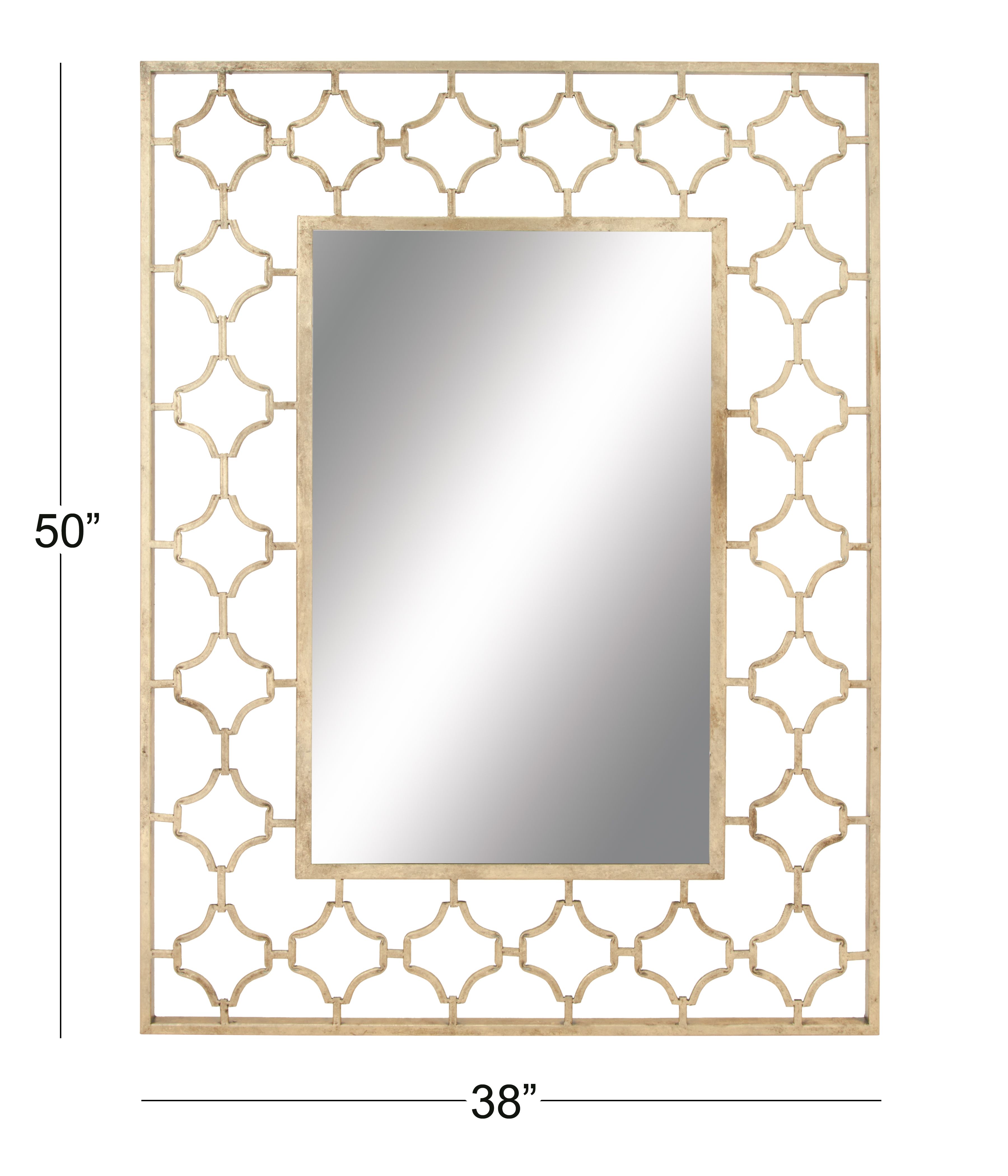 Gold Glam Metal Wall Mirror 50 x 38