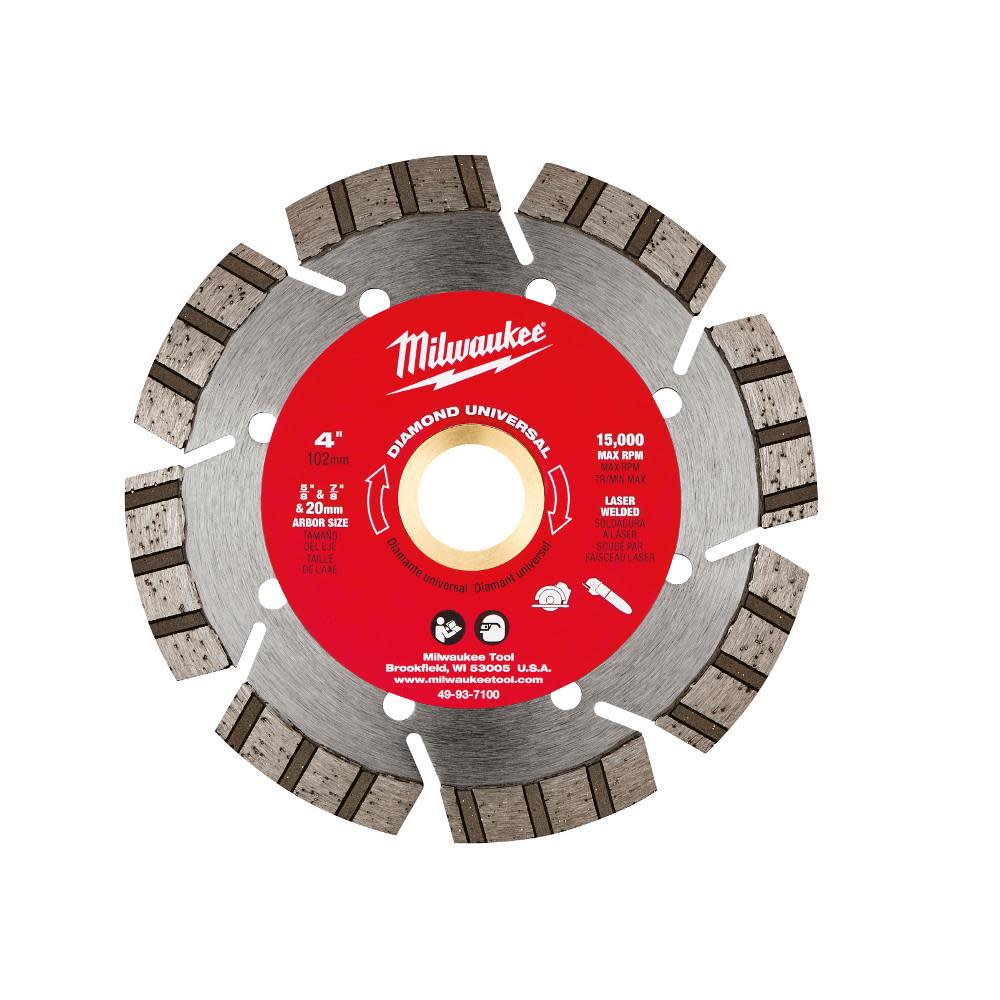 Milwaukee 4 in. Diamond Universal Segmented-Turbo 49-93-7100 from Milwaukee