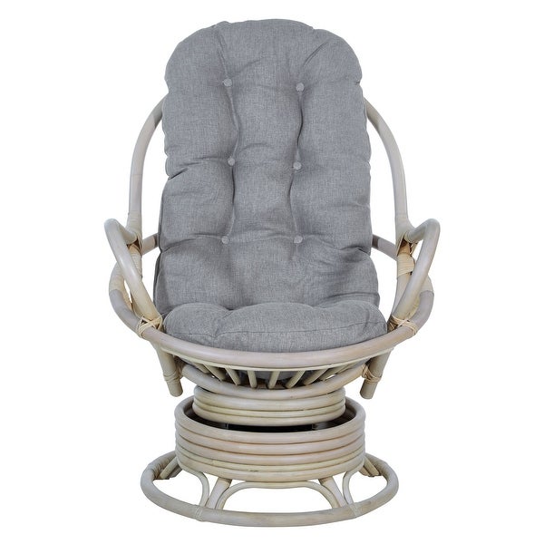 Rattan Swivel Rocker Chair