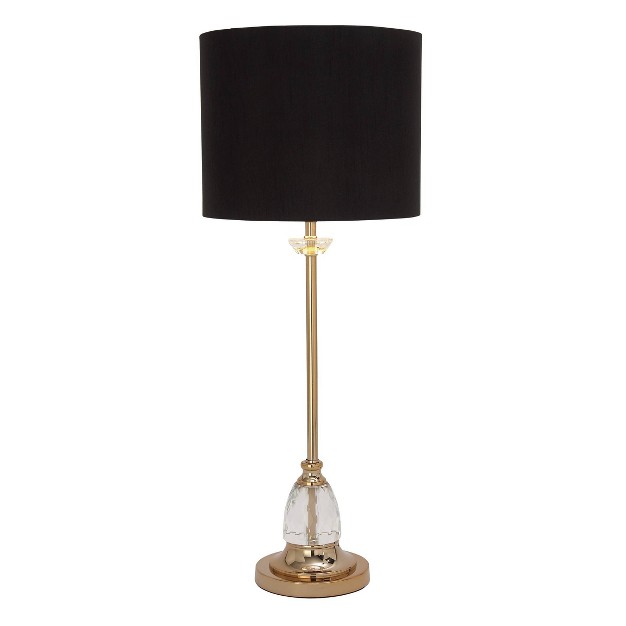 Metal Buffet Lamp With Drum Shade Black Olivia amp May