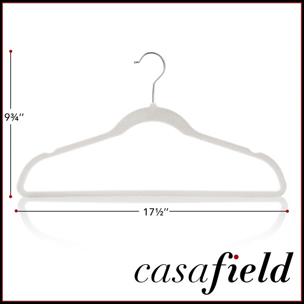 Casafield Velvet Suit Hangers Space Saving Non slip amp Chrome Swivel Hook Set Of 100