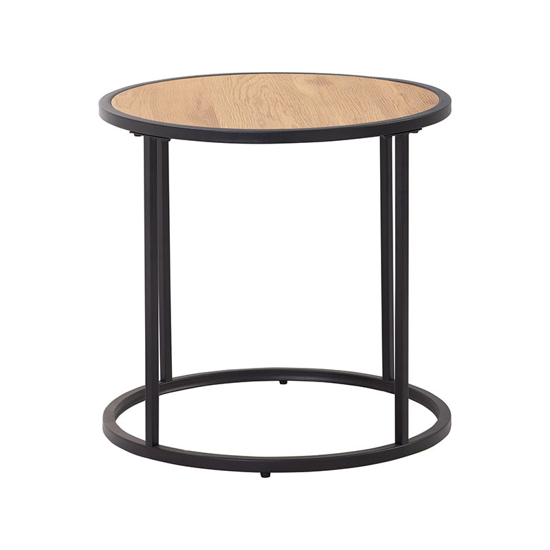 BRADFORD Side Table 45cm - Natural & Black