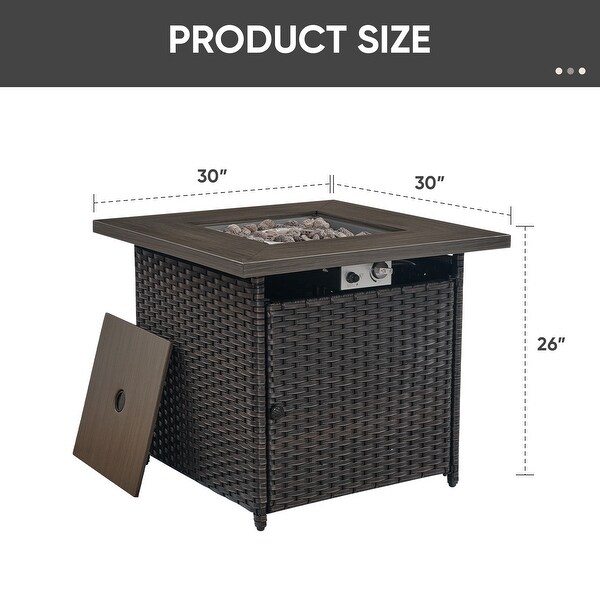 Outdoor Patio Propane Fire Pit Table 50，000 BTU