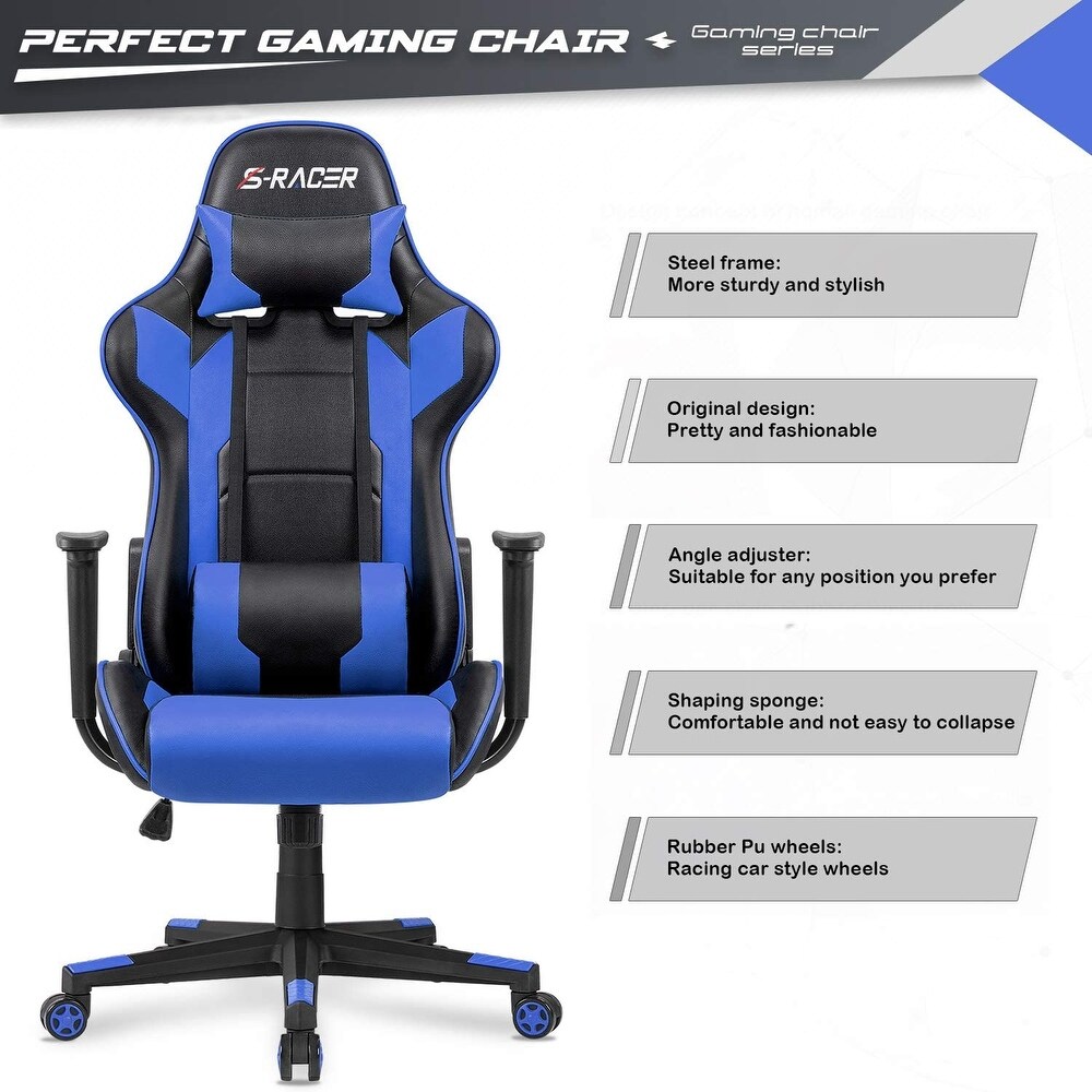 Furniwell Gaming Chair Computer Office Chair Ergonomic Desk Chair