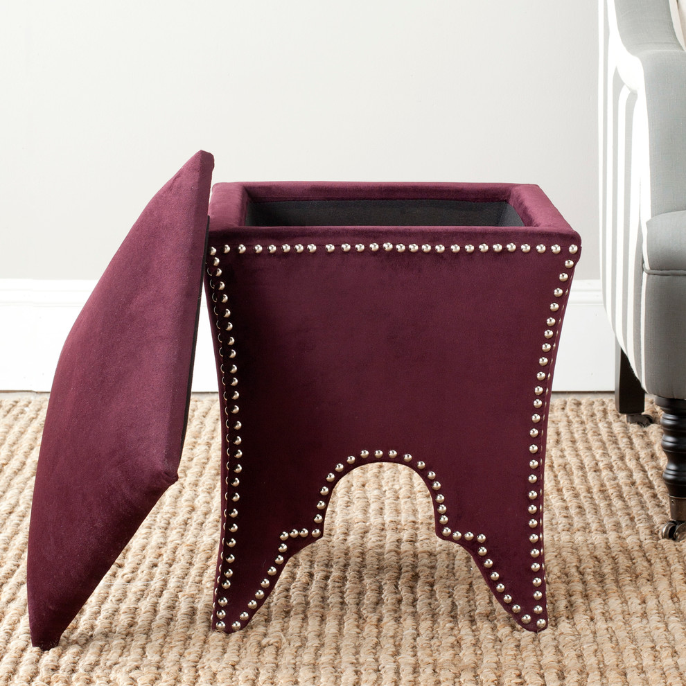 Safavieh Deidra Ottoman   Transitional   Footstools And Ottomans   by Buildcom  Houzz