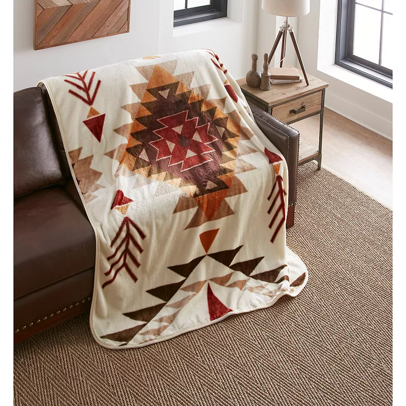 Shavel Home Origins Geometric High Pile Oversized Luxury Throw