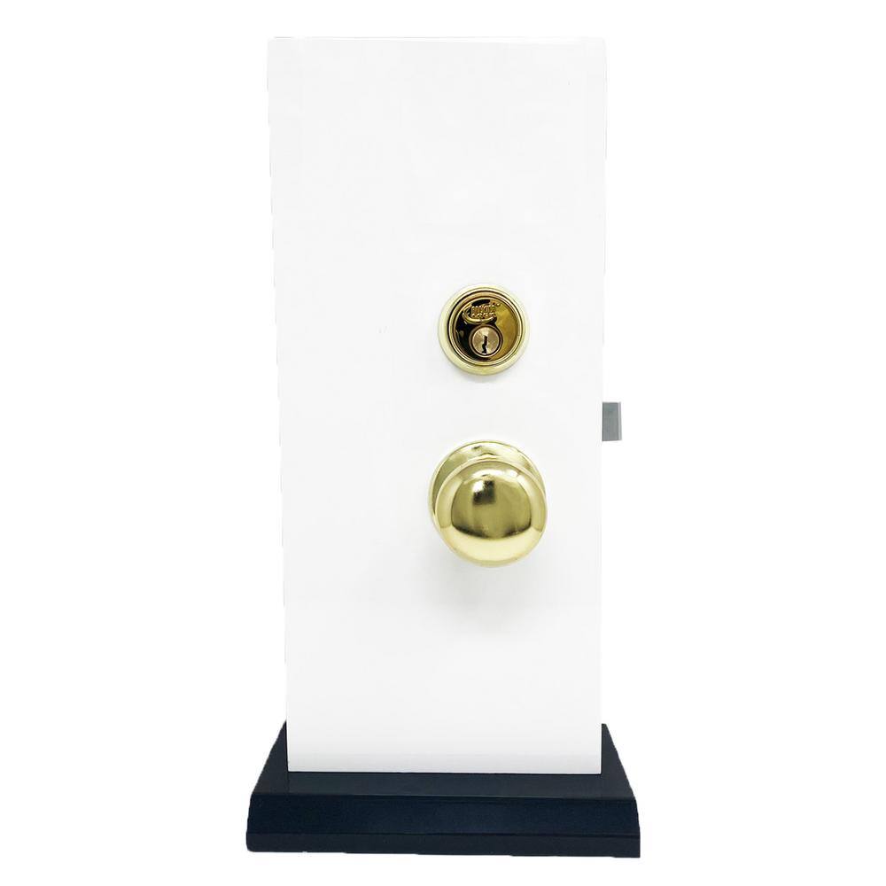 Premier Lock Brass Mortise Entry Gate Right Hand Door Lock Set with 2.5 in. Backset and 2 SC1 Keys MRG01