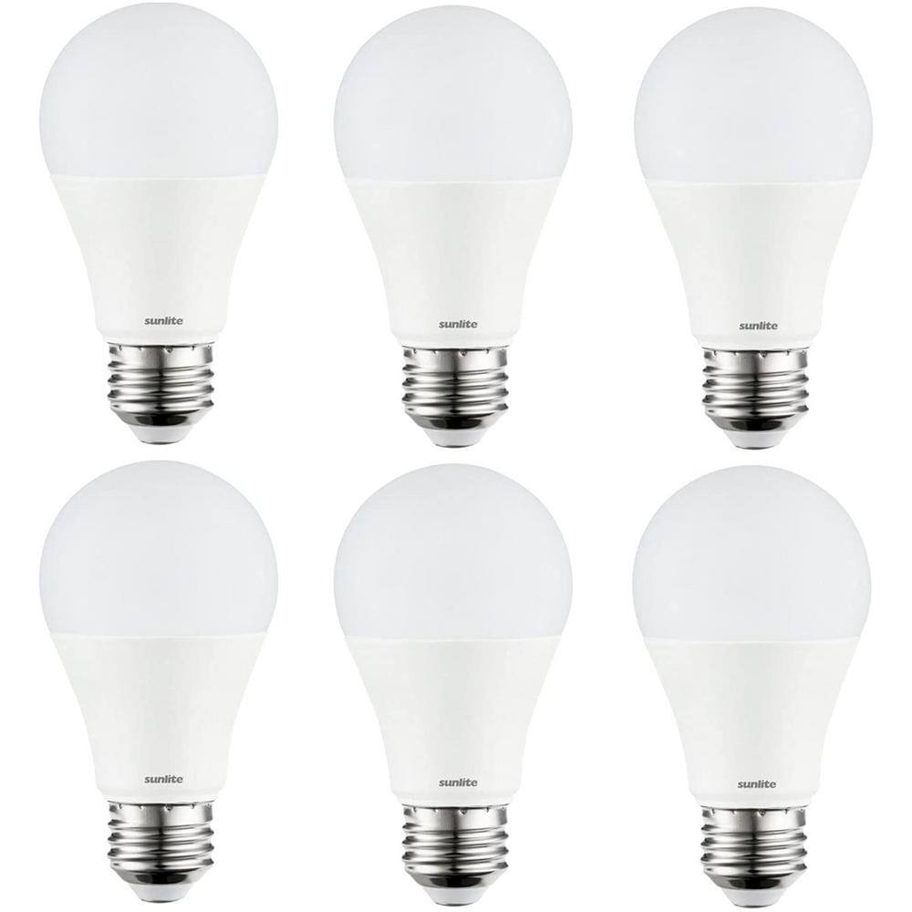 Sunlite 40-Watt Equivalent A19 Energy Star and Dimmable Medium E26 Base LED Light Bulb in Daylight 5000K (6-Pack) HD03191-6