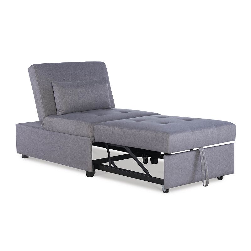 Linon Boone Convertible Arm Chair Bed