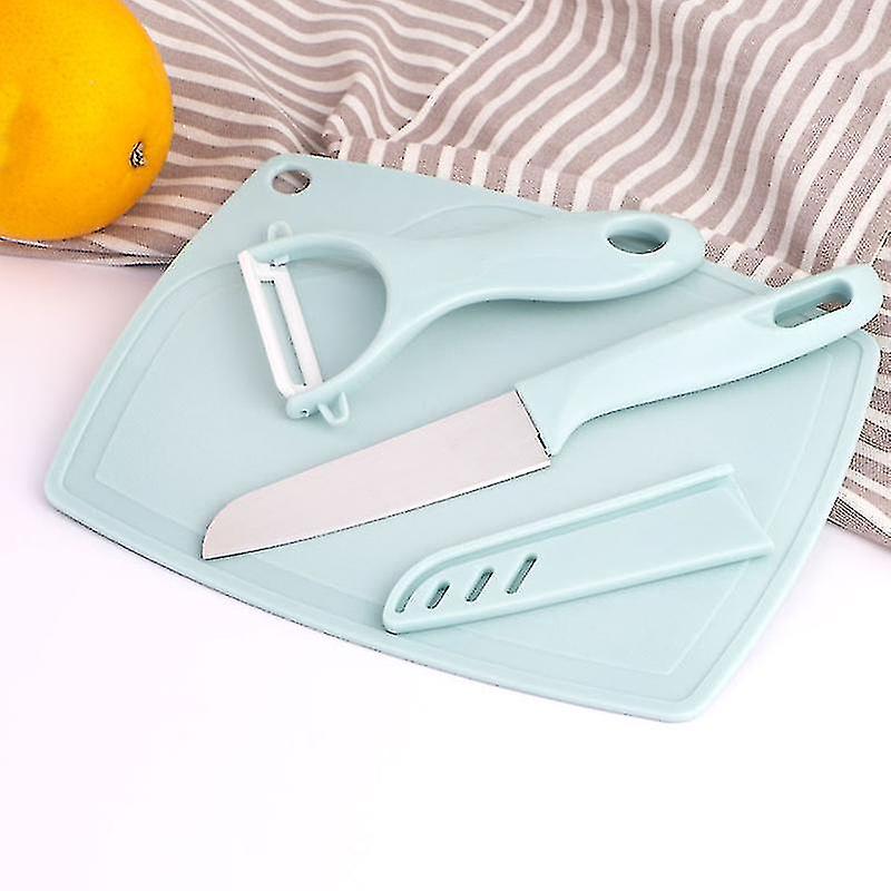 Kitchen Fruit Cutting Tools Set Fruit Peeler Stainless Steel Cutter Pp Material Chopping Board Kit