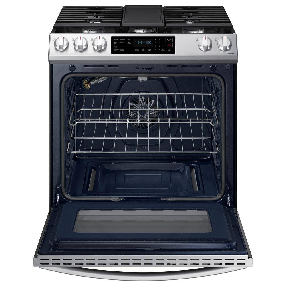  30 in. 6 cu. ft. Smart 5-Burner Slide-In Gas Range with Air Fry and Convection Oven in Stainless Steel NX60BG8315SS