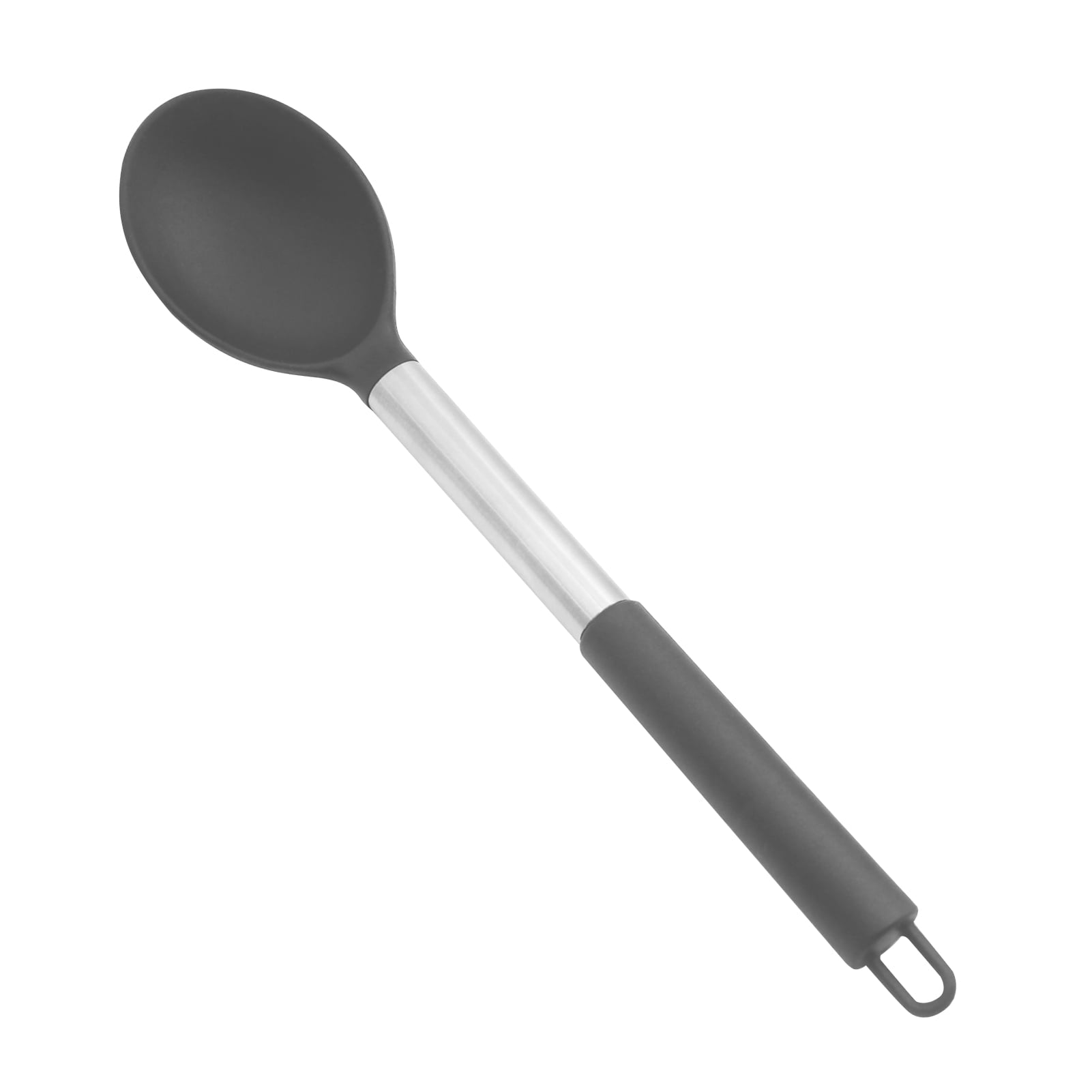 Oulangbo Silicone Heat Resistant  Spoon Non-Stick Kitchen Cooking Utensils Baking Tool (Grey)